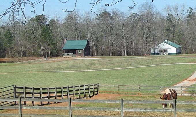Covington Cabina | Cabaña rústica para huéspedes en la granja Briarcreek, con capacidad para 6 personas