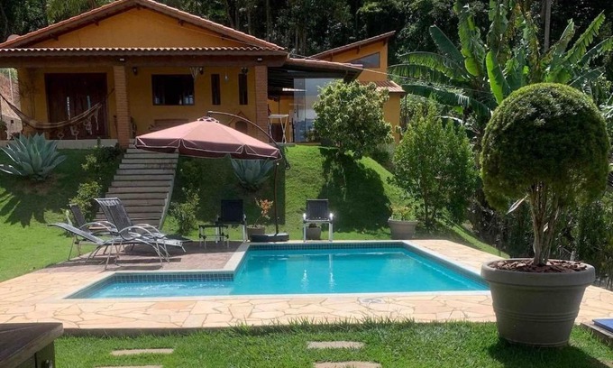 Ibiuna Casa | Sítio a 60KM de SP - 5 Quartos - Piscina Aquecida