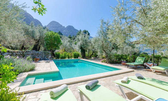 Biniaraix Villa | S'OLIVARET - Impresionante villa con piscina privada en un increible entorno montañoso.