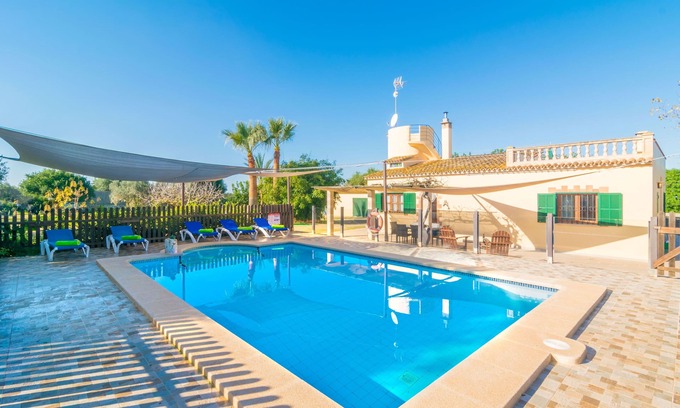 Santanyí Villa | SA TANQUETA DE SES ROQUES - Villa con piscina privada en Santanyi. WiFi Gratis