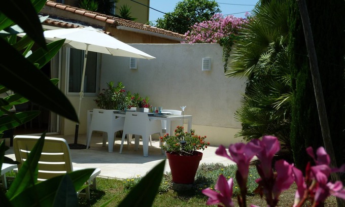 Les Sablettes Casa | Playa de Sablettes a 200m. Casita con terraza jardín