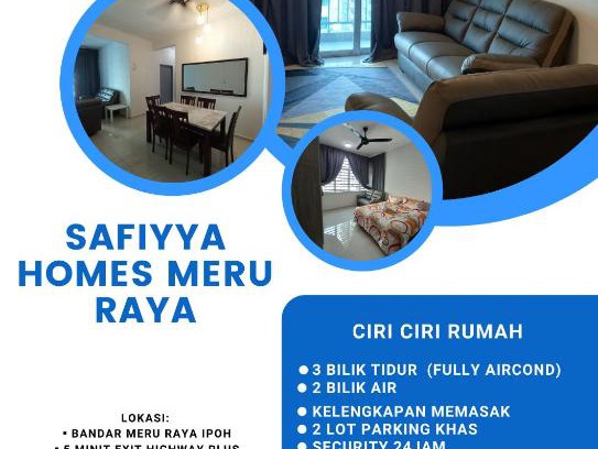Hulu Kinta Apartamento | SAFIYYA HOMES MERU RAYA - WIFI/NETFLIX