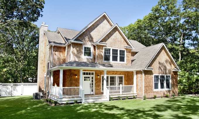 Sag Harbor Casa | Sag Harbor Luxury Home, piscina climatizada, a pie de playa privada, a pie de pueblo