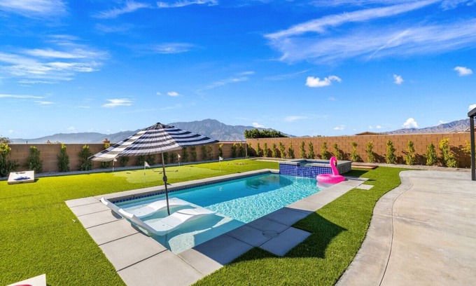 Desert Hot Springs Casa | Salida Del Sol by Rather Be Properties: Heated Pool, Hot Tub, Golf & Games