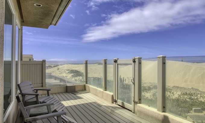 Oceano Casa | Vista de arena - Espectacular casa frente al mar en la arena en Oceano