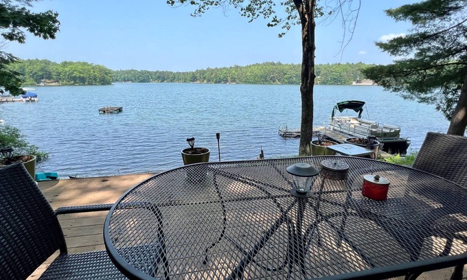 Mayfield Cabaña | Sandy waterfront near Traverse City on High Lake Dock, kayak, firepit! Dog ok