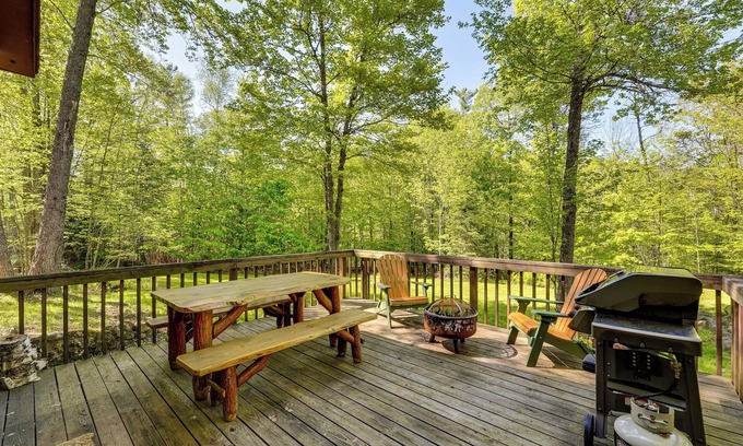 Saranac Lake Cabina | Saranac Lake Cabin w/ Deck: Pets Welcome!