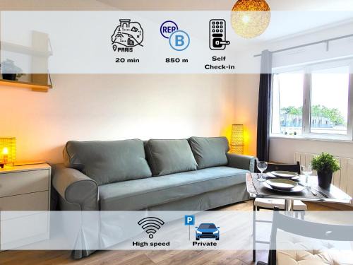 Bourg-la-Reine Apartamento | Sauge Magnifique studio, RER B à 850m, Parking