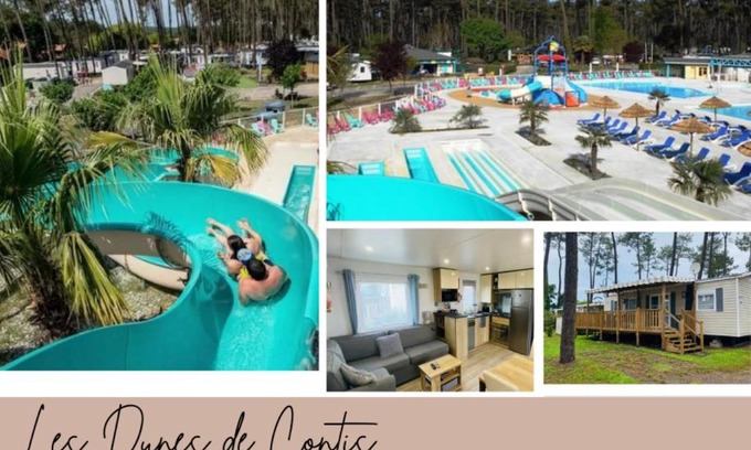 Saint-Julien-en-Born Otro | Sbvacances Entièrement équipé et tout confort grand 2ch avec suite parentale et 2 sdb dans camping 4 étoiles