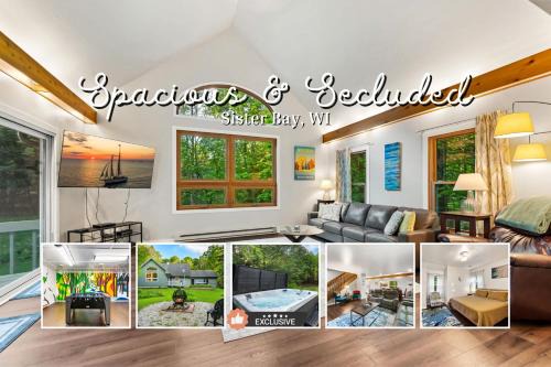 Sister Bay Casa | Scandia - Hot Tub, Arcade, Dog-Friendly, and Walk to Marina!