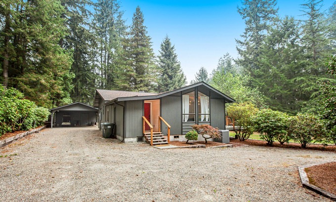 Anderson Island Casa | Scandinavian gem with hot tub, large deck, AC, & Riviera Community Club access