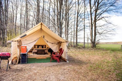 Otsego County Otro | Scenic Northern Michigan Glamping Tent on a Regenerative Farm