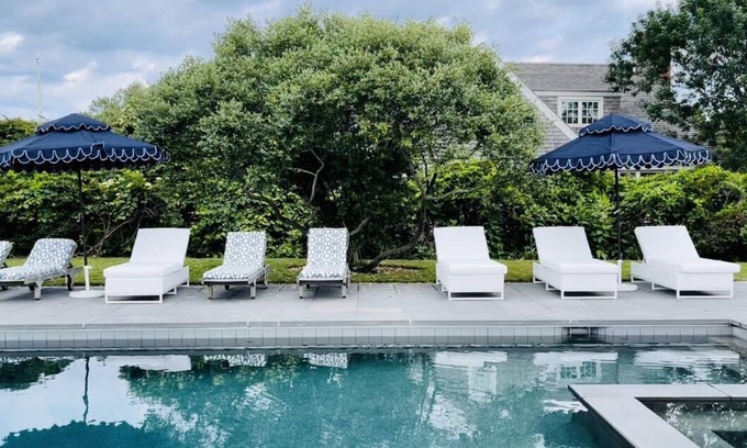 Siasconset Casa | Sconset Oasis Private Home ~ New Poolhouse/Cabana,Spa,Firepit Coastal Chic Decor