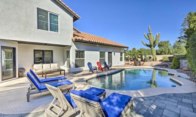 Central Scottsdale Casa | Scottsdale Oasis with Pool and Putting Green!