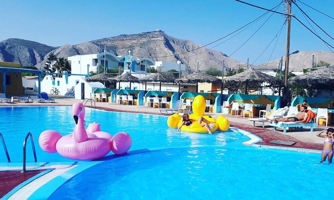 Perivolos Apartamento | Estudio frente al mar con piscina