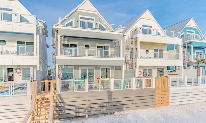 Bel Air Casa | Sea Turtle. New, Luxury, Gulf Front Home with pool 7br 7.5 baths sleeps 28