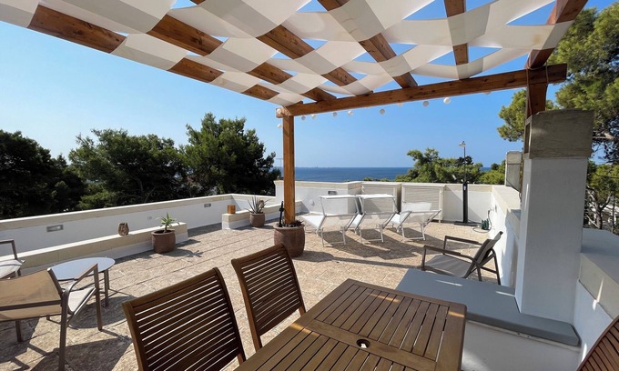 Santa Caterina Condominio | Seaside 2 bedrooms condo villa with seaview rooftop & balcony - family relax