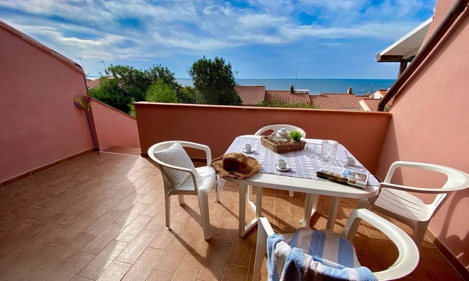 Funtana Meiga Casa | Seaside House for Families with Panoramic View Terrace in the Sinis Peninsula