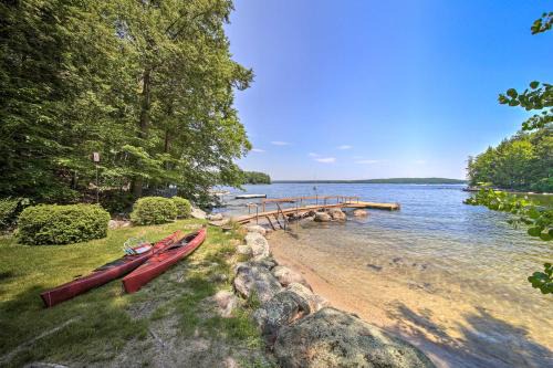 South Casco Casa | Sebago Lake Gem on Private Cove with Boat Dock!