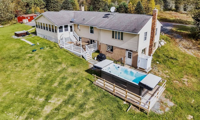 Blakeslee Casa | Secluded 20 acre Near ski, fish. Hot tub, swim spa