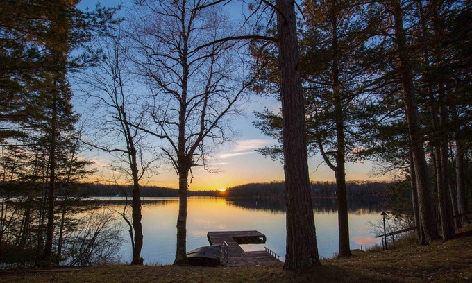 Land O Lakes Cabina | Lakefront Cabin en Black Oak Lake w / Private Pier!