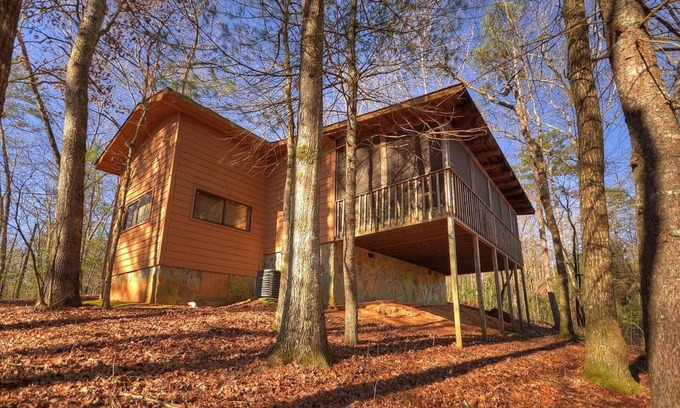 Ellijay Cabina | Romántica y aislada cabina de 1 dormitorio con jacuzzi interior.