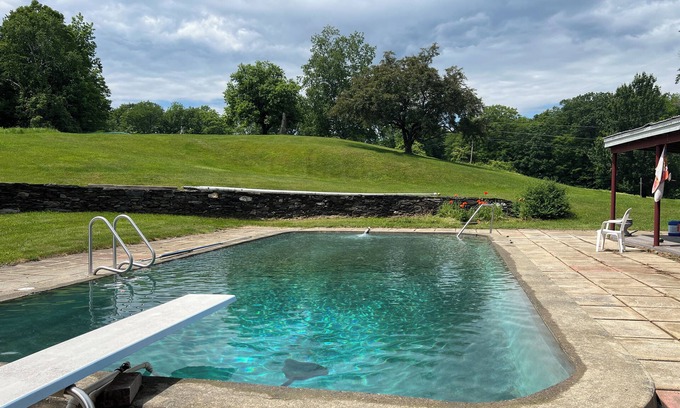 Hartland Otro | Secluded farmhouse with private inground pool!