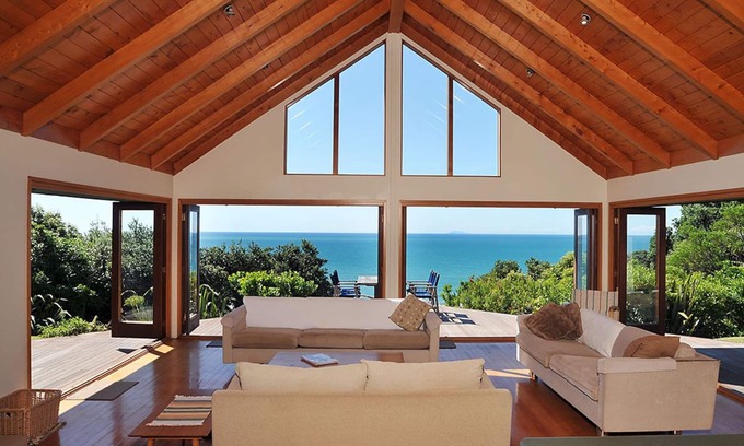 Waiotahi Casa | Casa aislada colina con impresionantes vistas de la playa