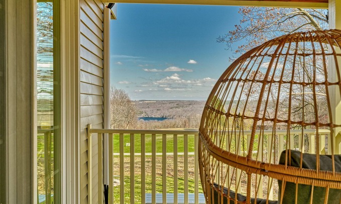 Grange Landing Casa | Secluded lakeview retreat w/ wraparound deck & cozy contemporary charm!
