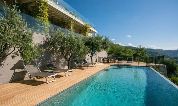 Tourrettes-sur-Loup Villa | Retiro de lujo a 10 minutos de San Pablo de Vence, impresionantes vistas al mar