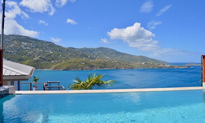 Peterborg Villa | Vistas espectaculares de Magens Bay con increíbles puestas de sol.