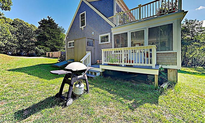 Wellfleet Casa | Secluded stunner with deck, patio, & firepit - 24 acres of nature conservation