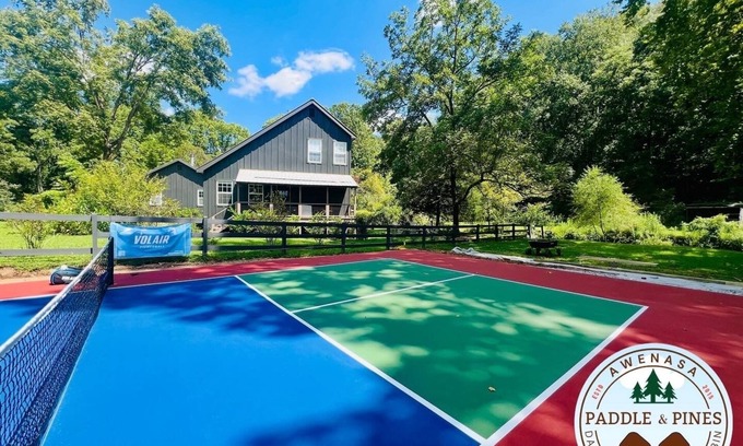 Dahlonega Otro | Serene Farmhouse with ColdPlunge, Pickleball, Firepit, Swing, AC, WiFi, Creeks