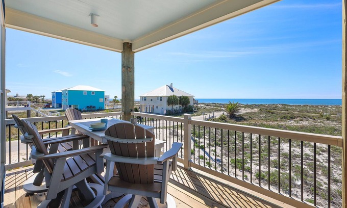 Alabama Gulf Coast Casa | Serene Gulf-front Retreat in Fort Morgan