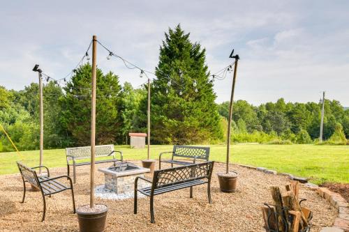 Mill Spring Casa | Serene Mill Spring Getaway with Yard and Fire Pit!