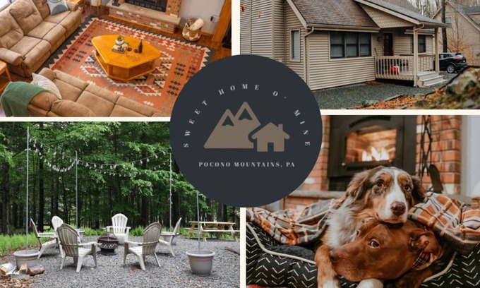 Gouldsboro Chalet De Esquí | Serene Mountain Escape with King Bed, Fire Pit, Games & Fireplace