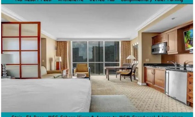 Las Vegas Apartamento | Signature MGM Suite with Strip and Sphere View
