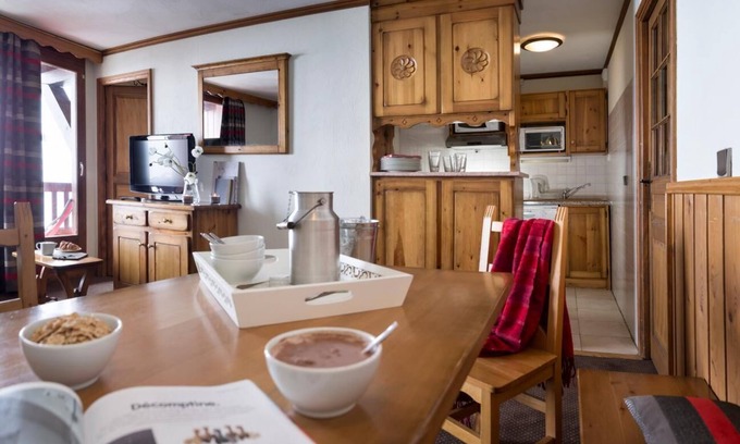 Val-Thorens Apartamento | 100m del centro estación, fitness, balcón, tv, local para esquís, 49m², Val Thorens