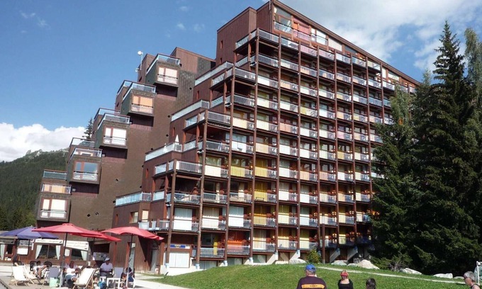 Arc-1800 Apartamento | 100m del centro estación, 8.o piso, vista montaña, balcón, tv, 25m², Les Arcs