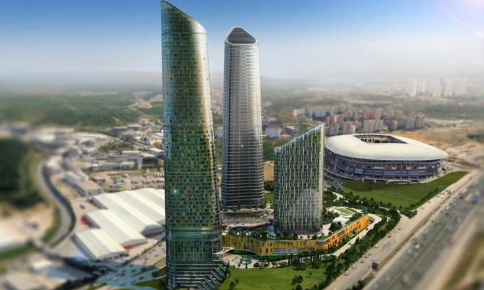 Uludag Apartamento | Skyland Luxury Tower Istanbul 1+1 with Terrace