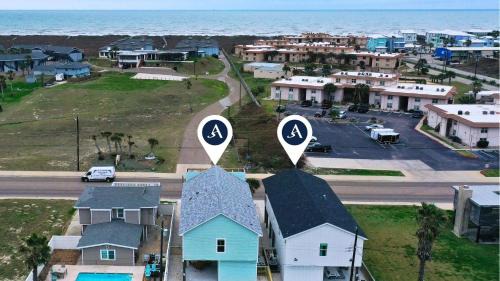 Shibui Sands Casa | Sleeps 24 2 Homes Walk to the Beach Private Pools Fire Pit Modern Design