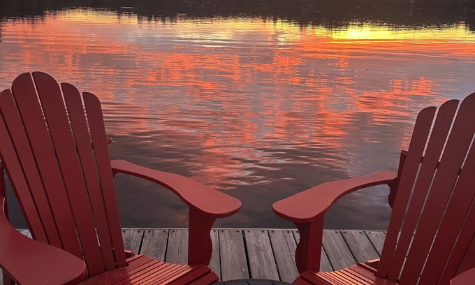 North Kawartha Cabaña | Family cottage - private beach, volleyball, fire pit, and dock