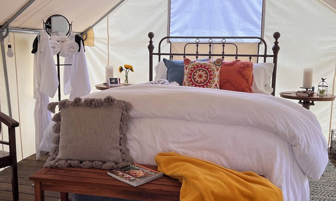 Waynesville Cabina | Smoky Mountain Glamping - Camping de lona de lujo en el oeste de Carolina del Norte