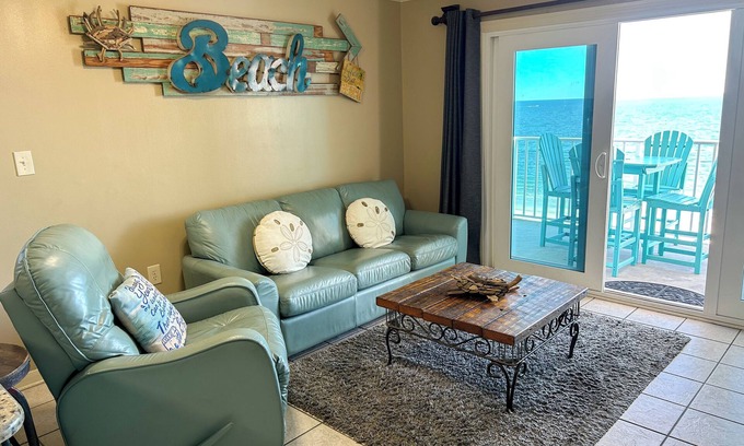 Gulf Shores Condominio | Especial de diciembre $ 1200 - Condominio en la esquina del frente del golfo - Playas de arena blanca
