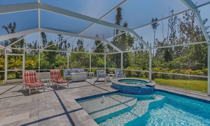 Pine Island Center Casa | Soak up Paradise and Relax in Heated Pool/Spa Home surrounded by Happy Wildlife