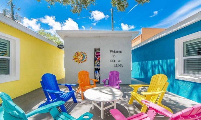 Independence Square Cabaña | Sol & Luna Cottages, bright, modern & beautiful