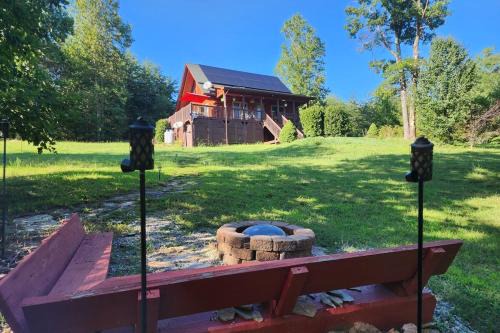 Sweetbriar Farms Casa | Solar powered log cabin with mountain views, 3acres