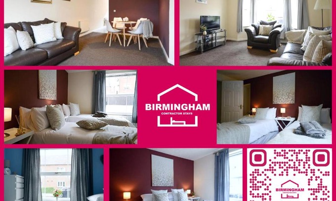 Solihull Apartamento | Solihull 2 Bedroom Ground Floor Apartment with Parking - Available for Long Stays