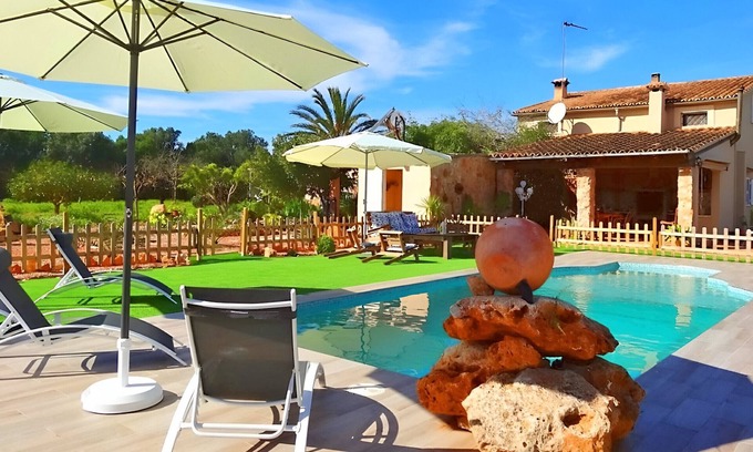Son Antem Villa | Son Antem 420 fantástica finca con piscina privada, terraza, barbacoa y aire acondicionado