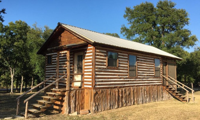Prairie Lea Casa | Son's Blue River Camp LogCabin1 - Beautifully done cabin on the San Marcos River!